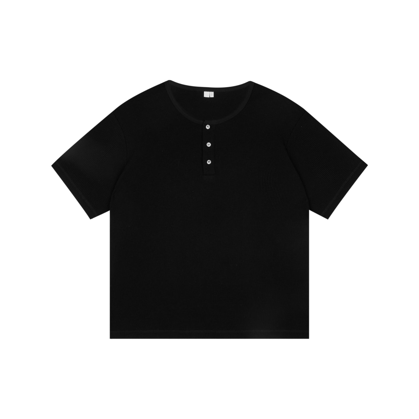 Waffle Knit Henley Tee