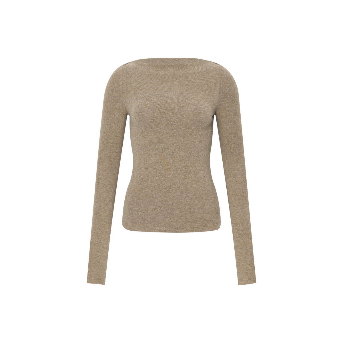 Brushed Off-Shoulder Long-Sleeve Top