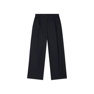 Water-Repellent Cotton-Feel Pleated Trousers