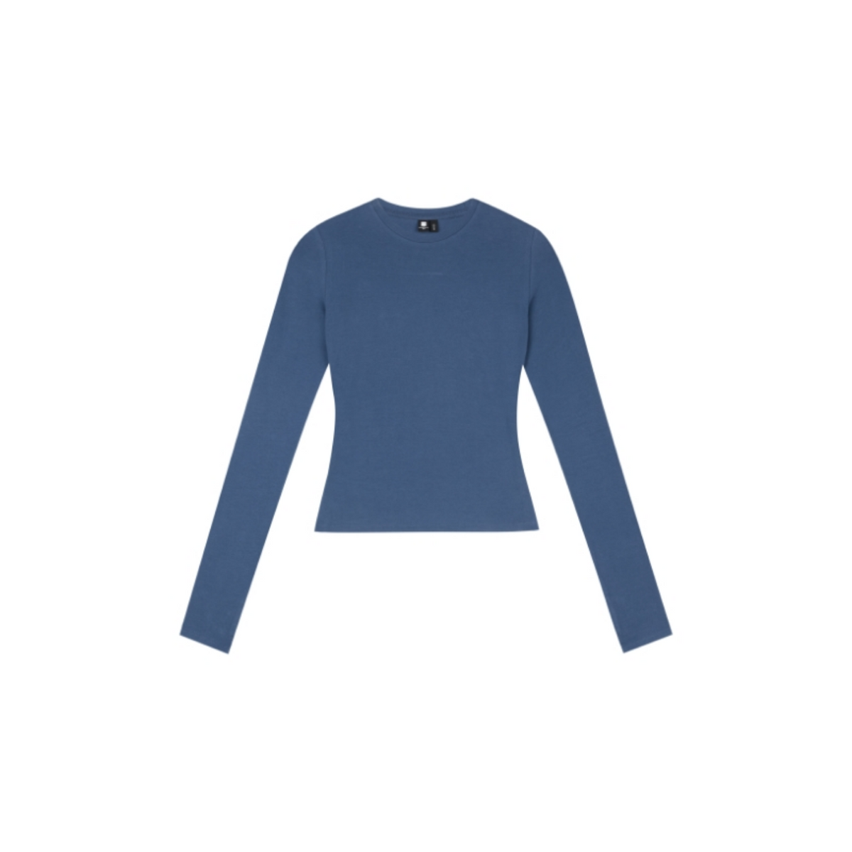 Fitted Crew-Neck Long-Sleeve Top