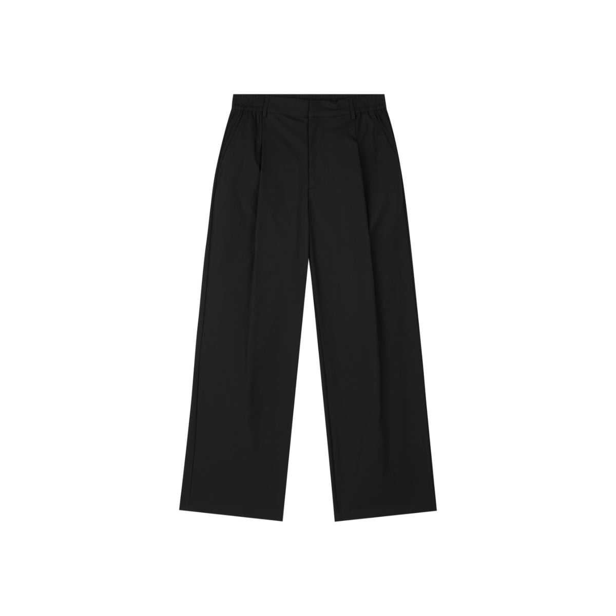 Water-Repellent Cotton-Feel Pleated Trousers