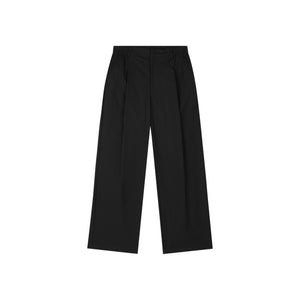 Water-Repellent Cotton-Feel Pleated Trousers