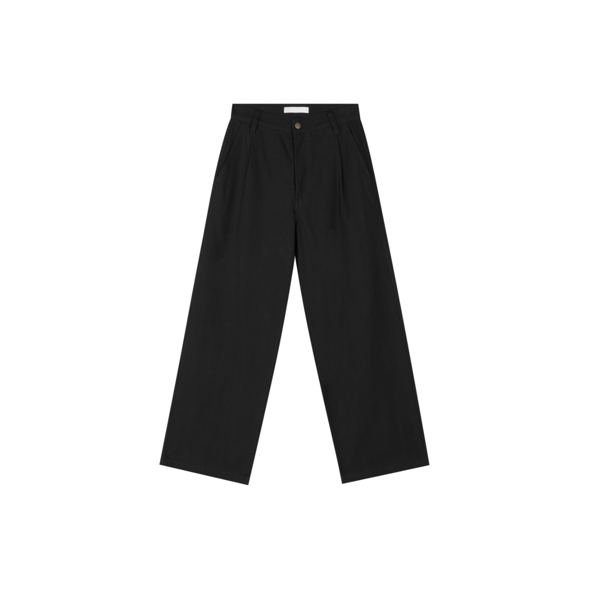 Cotton-Lyocell-Linen Twill Pleated Pants