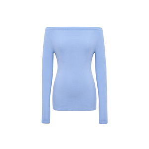 Brushed Off-Shoulder Long-Sleeve Top