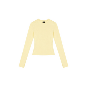 Fitted Crew-Neck Long-Sleeve Top