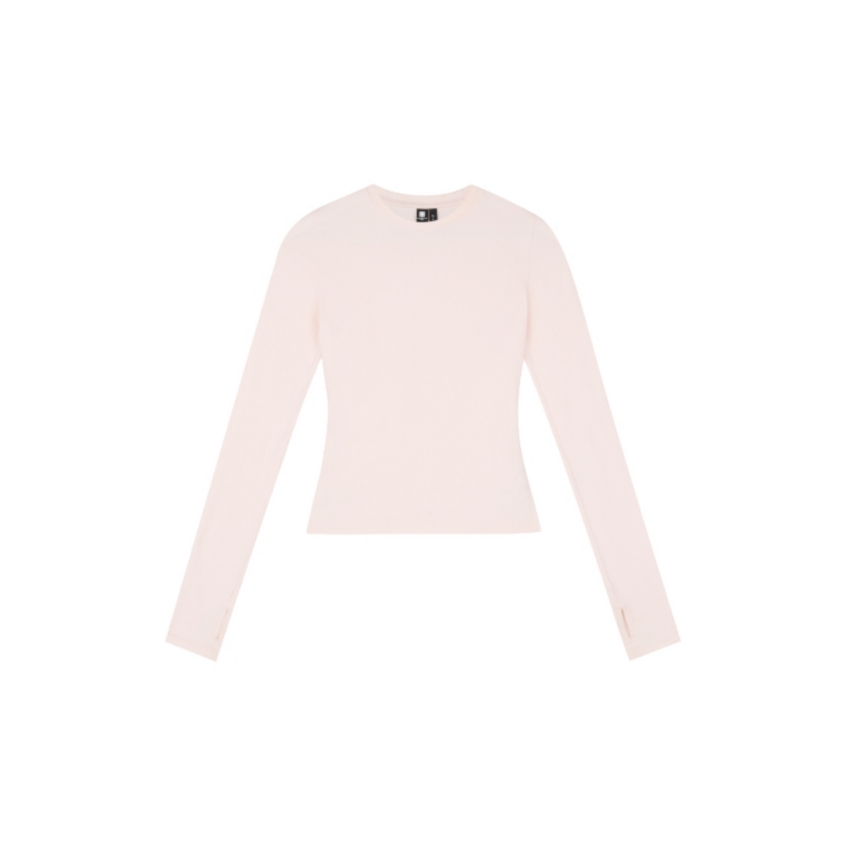 Fitted Crew-Neck Long-Sleeve Top