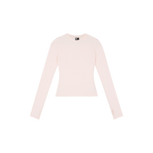 Fitted Crew-Neck Long-Sleeve Top