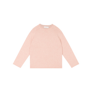 100% Wool Rolled-Edge Crew-Neck Sweater
