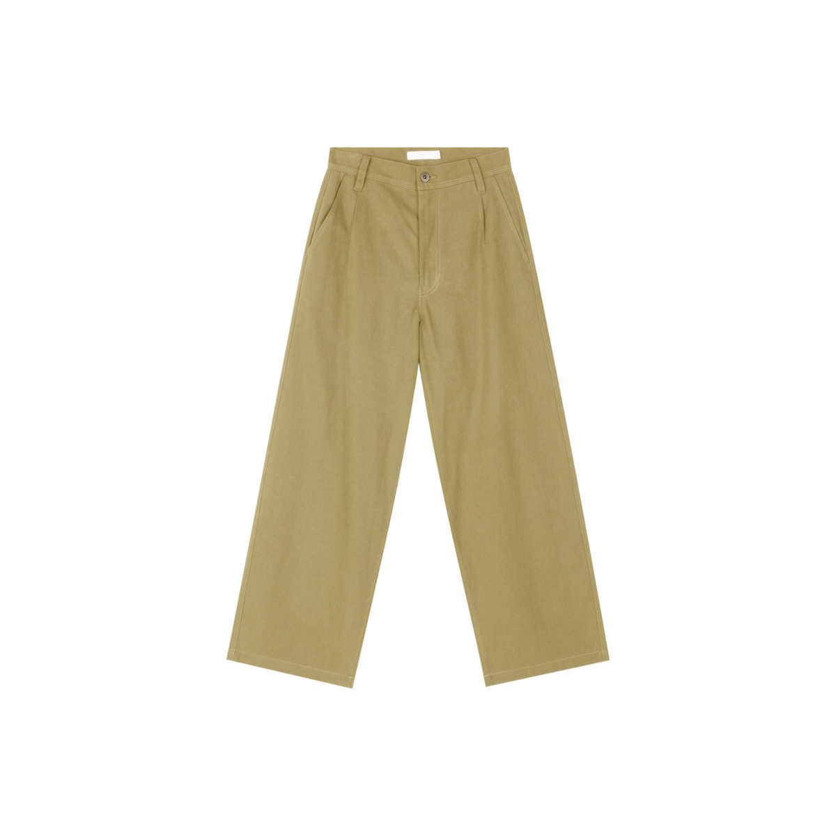 Cotton-Lyocell-Linen Twill Pleated Pants