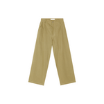 Cotton-Lyocell-Linen Twill Pleated Pants